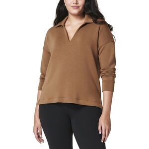 Spanx® Womens Airessentials Polo Top, Brown